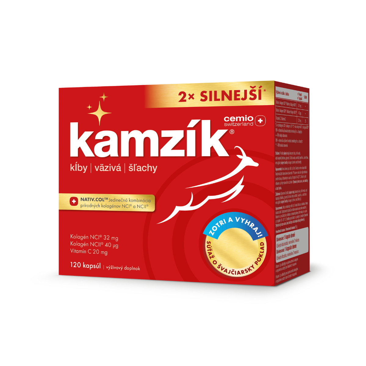 Cemio kamzik, silnejsi, 120 kapsul, darcek 2025